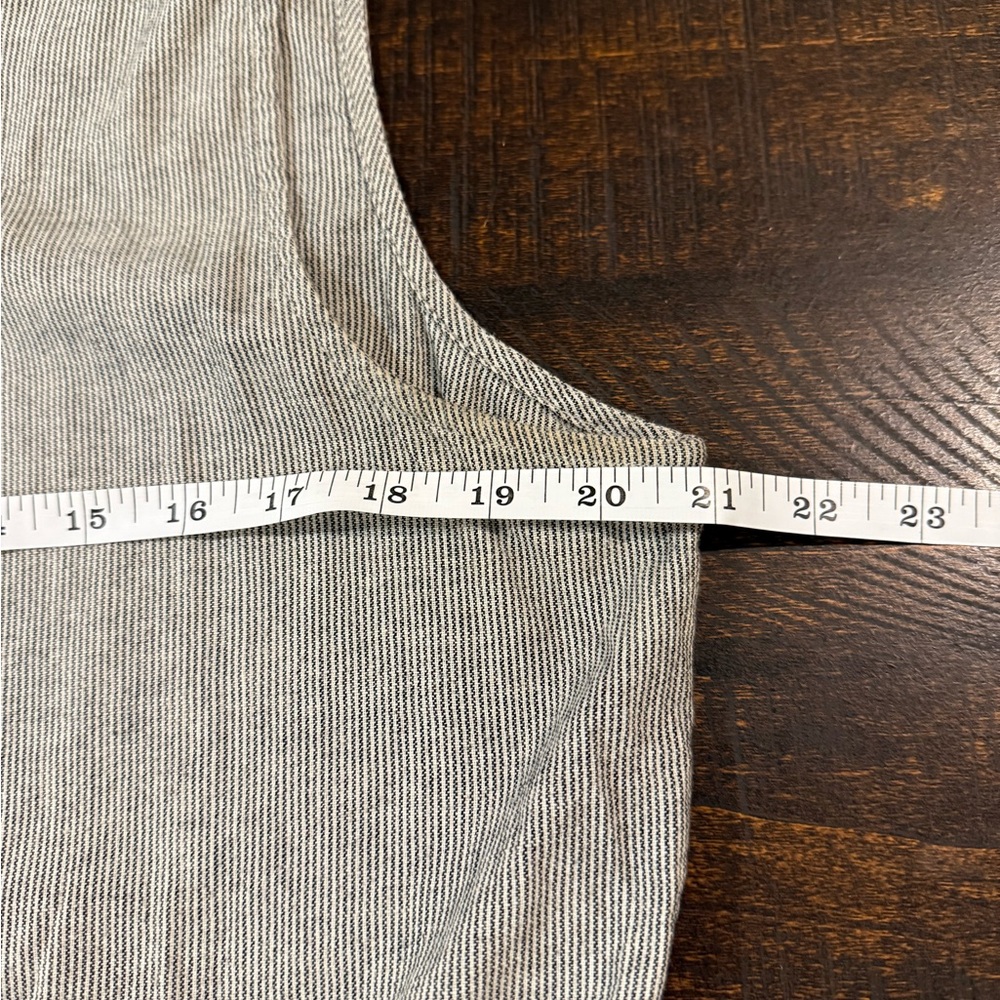 Eileen Fisher Sleeveless Linen Blend Jumpsuit Gray Wide Leg Sustainable Size M - Picture 6 of 12